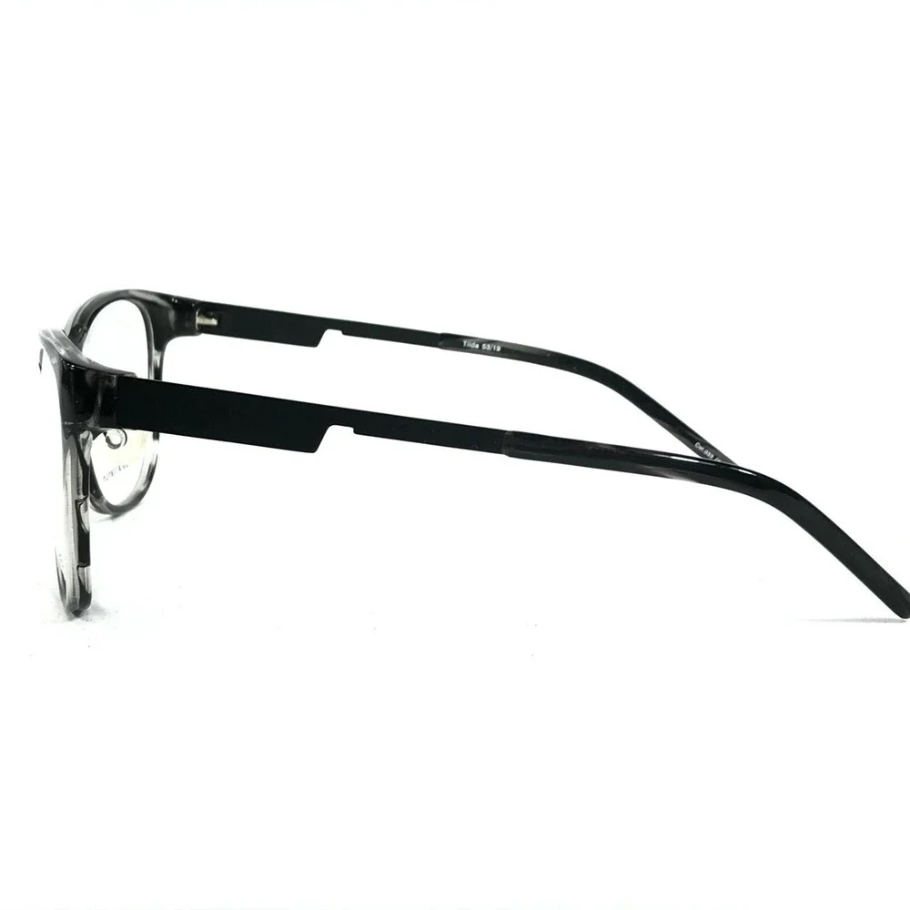Fleye TILDA COL.033 Eyeglasses Frames Black Gray Horn Square MISSING NOSE PIECE